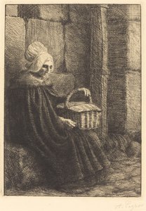 Paysanne des environs de Boulogne dite La femme au panier - Alphonse Legros