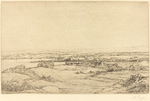 La plaine près du lac - Alphonse Legros