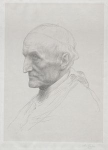 Portrait du cardinal Manning (2ème planche) - Alphonse Legros