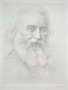 Portrait de Henry Wadsworth Longfellow (2ème plaque) - Alphonse Legros
