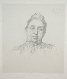 Portrait de Madame Kemp, vue de face (3e planche) - Alphonse Legros