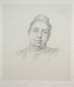 Portrait de Madame Kemp, vue de face 3ème plaque - Alphonse Legros
