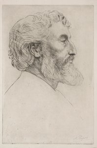 Portrait de Sir Frederick Leighton (première planche) - Alphonse Legros