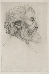 Portrait de Sir Frederick Leighton (première planche) - Alphonse Legros