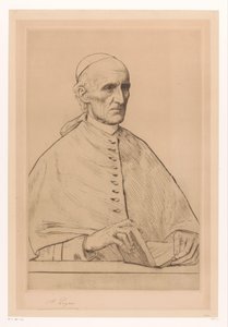 Portrait du cardinal Henry Eduard Manning, archevêque de Westminster - Alphonse Legros