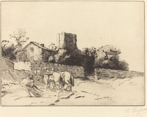 Le mur du presbytère - Alphonse Legros