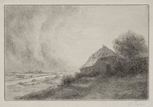 Maison en ruine sur une colline - Alphonse Legros