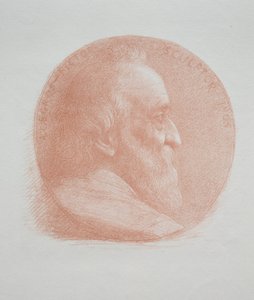 Autoportrait, Médaillon No. 2 (11e Planche) - Alphonse Legros