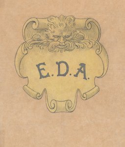 Étude pour une plaque de nom en bronze pour Edward D. Adams, ca. 1892