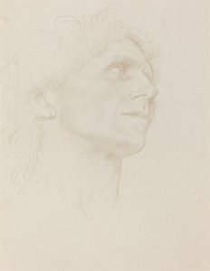 Étude de tête de femme, tournée à droite - Alphonse Legros