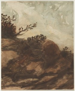Coucher de soleil sur la colline, seconde moitié des années 1800 - Alphonse Legros