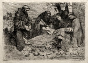 La mort de Saint François - Alphonse Legros