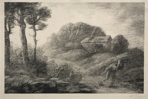 Le retour du ramasseur de fagots (2e état) - Alphonse Legros