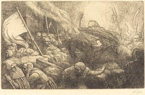 Le triomphe de la mort: La proclamation - Alphonse Legros