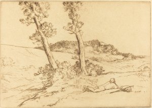 Voyageur étendu sur le gazon - Alphonse Legros