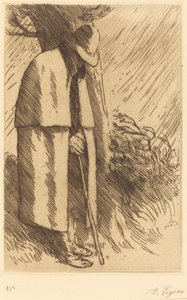 Voyageur prenant Abri - Alphonse Legros