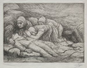 Triomphe de la Mort: La Mort chez une famille de marins - Alphonse Legros