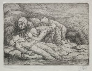 Triomphe de la Mort: La Mort chez une famille de marins - Alphonse Legros
