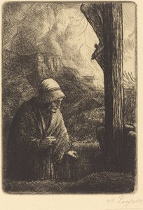 Femme au pied de la croix Femme au calvaire - Alphonse Legros