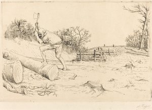 Le bûcheron - Alphonse Legros