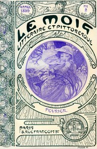 Couverture du magazine (mensuel) Le Mois littéraire et pittoresque par Alphonse Mucha (1860-1939) : mois de février 1899 - Maison de la Bonne Presse - Alphonse Mucha
