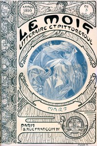 Couverture du magazine (mensuel) Le Mois Littéraire et Pittoresque par Alphonse Mucha (1860-1939) : mars 1899 - Maison de la Bonne Presse - Alphonse Mucha