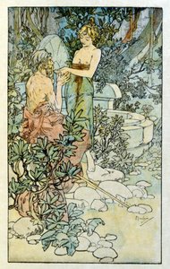 Illustration par Alphonse Mucha de "Clio" une œuvre de l