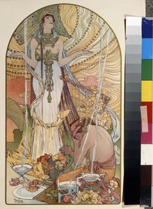 Illustration de Salambo de Gustave Flaubert. Oeuvre de Alfons Maria Mucha