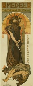 Sarah Bernhardt en Médée au Théâtre de la Renaissance. 1898