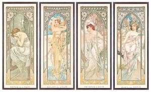 Les heures du jour - Alphonse Mucha