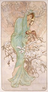 Hiver, vers 1896 - Alphonse Mucha