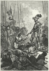 François Ier de France fait prisonnier à la bataille de Pavie - Alphonse Marie de (after) Neuville