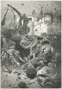 La mort de Simon de Montfort au siège de Toulouse - Alphonse Marie de (after) Neuville