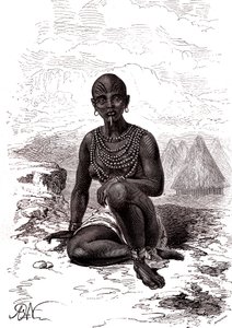 Bokke, femme de Moy, chef de la tribu Latuka, Soudan du Sud - Alphonse Marie de Neuville