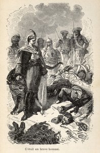 Illustration des "Aventures merveilleuses mais authentiques du Capitaine Corcoran" par Alfred Assollant, illustrée de 25 vignettes dessinées sur bois par A. de Neuville, Librairie Hachette et Cie à Paris - Alphonse Marie de Neuville