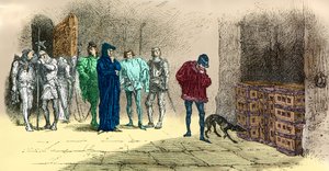 Louis 11 devant le cardinal de La Balue, prisonnier (Gravure) - Alphonse Marie de Neuville