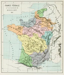 Carte de France en 987 (Gravure)