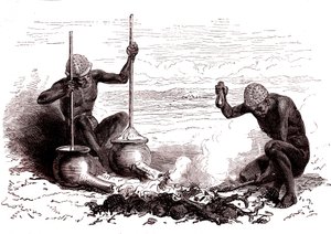 Forgerons natifs de la tribu Latuka. Soudan du Sud