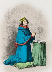 Portrait du roi Charles 2 de navarre dit le mauvais (Engraving)