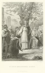 Saint Louis rendant justice - Alphonse Marie de Neuville