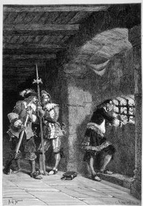 Le masque de fer dans sa cellule de la prison de l