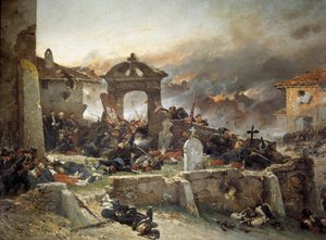 Guerre de 1870 : « Le cimetière de Saint-Privat, 18 août » - Alphonse Marie de Neuville