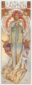 Illustration publicitaire par Alphonse Mucha représentant l