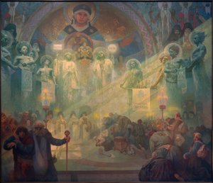 Le mont Athos - Alphonse Mucha