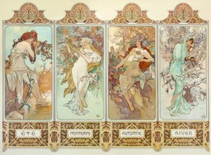 Les quatre saisons - Alphonse Mucha