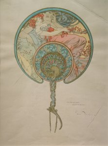 Projet pour un éventail - Alphonse Mucha