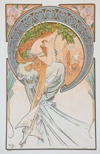 La Poesia de la série Les Arts, 1898 - Alphonse Mucha