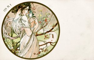 Mai - Alphonse Mucha
