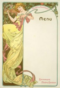 Moët & Chandon / Menu - Alphonse Mucha