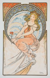 Peinture de la série Les Arts, 1898 - Alphonse Mucha